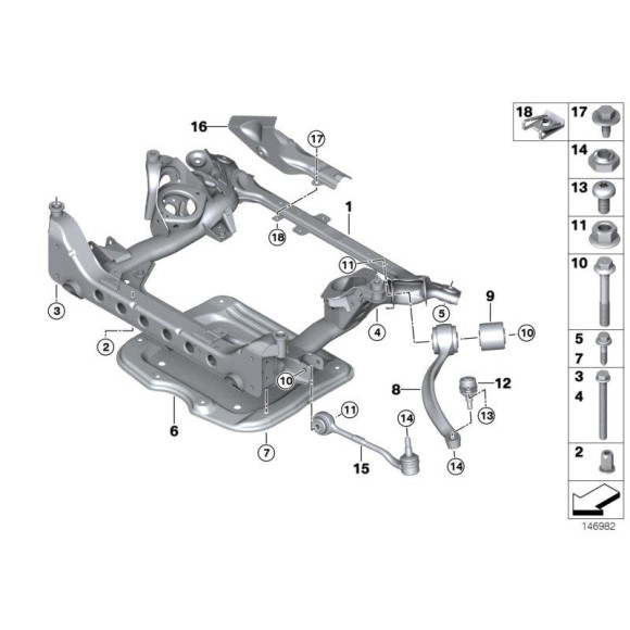 Tuleja wahacza przód BMW E90 E91 E92 E93 E84 X1 325xi 320xd 328xi 330xd 330xi 335xd 335xi - 31126768818