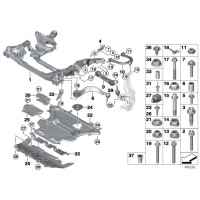 Przegub przedni sworzeń wahacza BMW F90 F91 F92 G11 G12 G30 G31 G32 - 31106852536