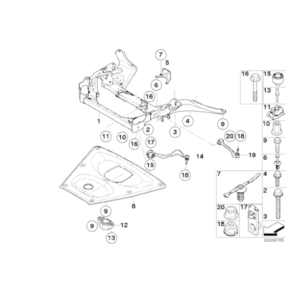 31102283578 Wahacz poprzeczny prawy BMW E82 E90 E92 E93 M3 M1 - 31102283578 - Części oryginalne BMW Łódź | Sklep internetowy BMW