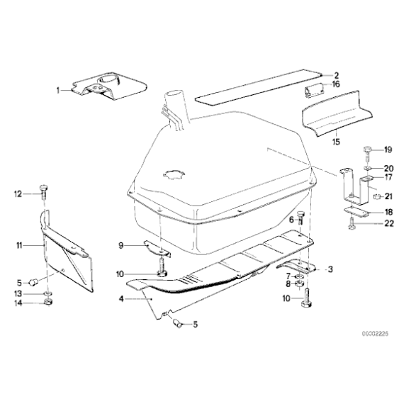 Osłona zbiornika paliwa BMW E24 E28 628 633 635 518 520 524 525 528 535 M5 - 16111177253