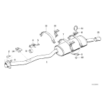 Obejma górna tłumika końcowego BMW E30 316i 320i 324d - 18211177596