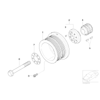 Koło pasowe wału BMW E53 X5 4,4i 4,8is E60 E61 540 545 550 E63 645 650 E65 735 745 750 - 11237568345