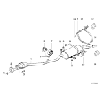 Uchwyt tłumika tylny BMW E30 316i 318i 325e - 18211177828