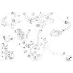 Przewód powrotny układu chłodzenia BMW E60 E61 E65 X5 X6 525d 530d 535d 730d 3,0d 3,5d - 11537806706