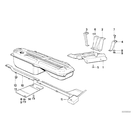 Osłona termiczna baku paliwa BMW E30 316i 318i 318is 320i 324td 325i 325e 325ix M3 - 16111178949