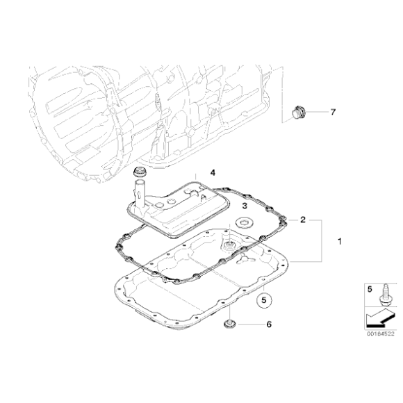 24117572618 Uszczelka miski skrzyni autom. BMW E81 E83N E84 E87N E90 E91 320i 325i 328i 330i 118i 125i 128i 116i 120i 130i - 24117572618 - Części oryginalne BMW Łódź | Sklep internetowy BMW