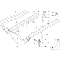 Zaczep uchwyt przewodu paliwowego BMW E24 E28 E30 E31 E32 E36 E38 E46 Z3 - 16121179398