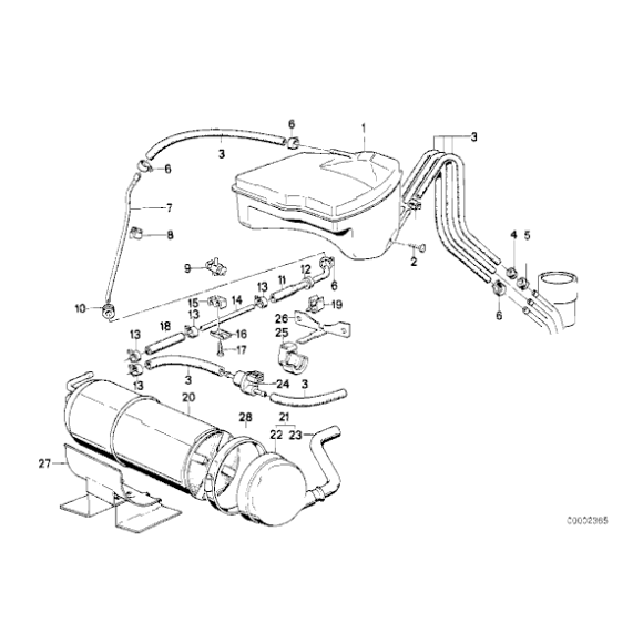Końcówka filtra paliwa BMW E24 E32 E34 635 M6 730 735 740 750 530 540 M5 - 16111179448