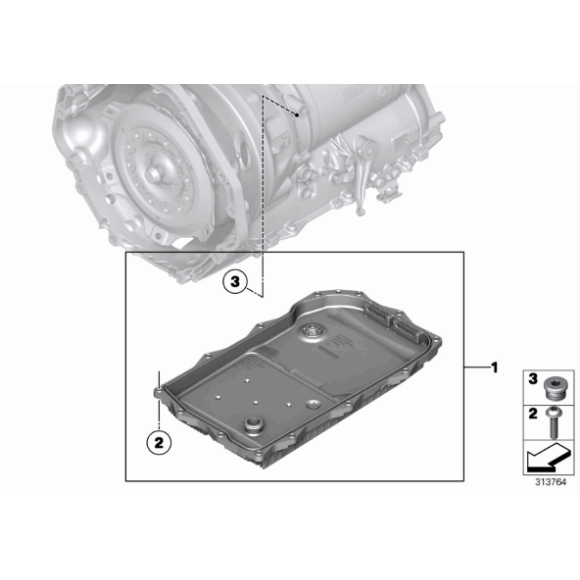 Filtr automatycznej skrzyni biegów 8HP BMW X5 X6 X1 F01 F10 F07 F06 F11 F12 F20 F21 F23 F30 F32 F36 G11 - 24118612901