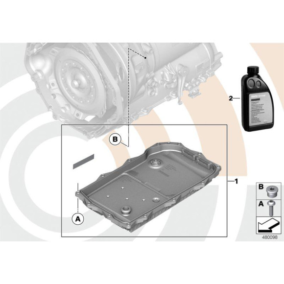 Filtr automatycznej skrzyni biegów 8HP BMW X5 X6 X1 F01 F10 F07 F06 F11 F12 F20 F21 F23 F30 F32 F36 G11 - 24118612901
