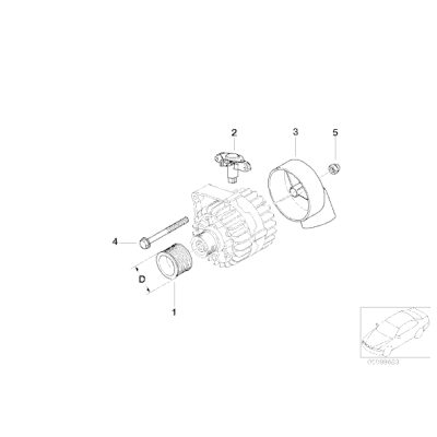 Koło pasowe alternatora BMW E46 E60N E81 E84 X1 E87 E90 E91 E92 316i 318i 320i 116i 118i 120i 520i - 12317552352