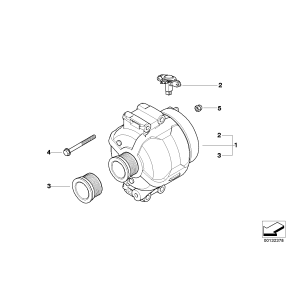 Koło pasowe alternatora BMW E46 E60N E81 E84 X1 E87 E90 E91 E92 316i 318i 320i 116i 118i 120i 520i - 12317552352