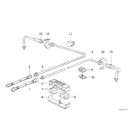 Uchwyt przewodu paliwowego BMW E31 840i 840Ci 850Ci 850CSi - 16121180340