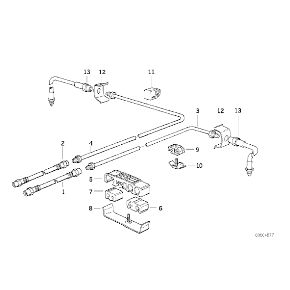 Uchwyt przewodu paliwowego BMW E31 840i 840Ci 850Ci 850CSi - 16121180340