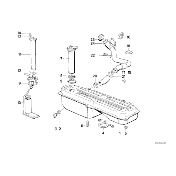 16121180402 Przewód elastyczny wlewu paliwa BMW E30 316 318 320 323 324 325 M3 - 16121180402 - Części oryginalne BMW Łódź | Sklep internetowy BMW