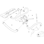Przewód odpowietrzający skrzynie korbową BMW E39 E46 E60 X5 M52 M54 - 11611432559