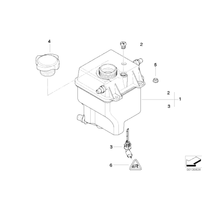 Zbiornik wyrównawczy płynu chłodzącego  BMW E53 X5 4,4i 4,8is N62 - 17137501959
