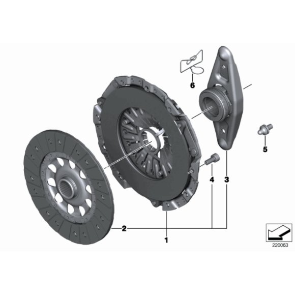Sprzęgło komplet BMW E60 E61 E63 E64 E90 E92 F10 F11 F20 540i 550i 650i 325d 330d 525d 530d M140i M240i - 21207573789