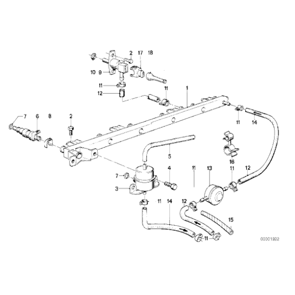 Regulator ciśnienia paliwa BMW E23 E24 E28 E30 E34 E32 316 318 320 325 730 735 530 535 - 13531711541