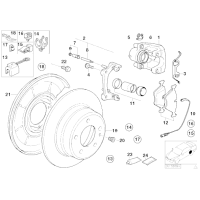 Czujnik klocków hamulcowych tył BMW E31 prod po 09.91r. - 34351181825