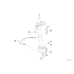 Uchwyt przewodu ABS/BVA lewy BMW E38 725tds 730i 735i 740d 750i - 31181182257