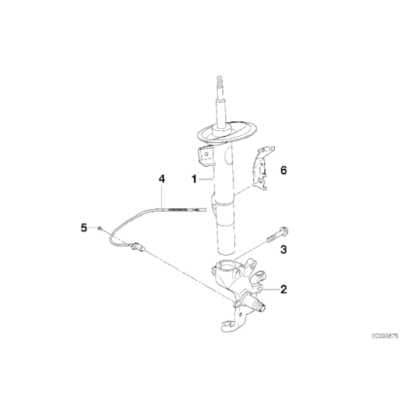 Uchwyt przewodu ABS/BVA lewy BMW E38 725tds 730i 735i 740d 750i - 31181182257