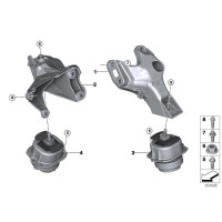 Poduszka silnika BMW X5 X6 E70 E71 F15 F16 35iX 40iX N55 N62N - 22116865146