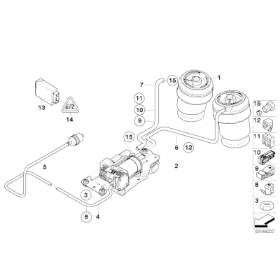 Poduszka powietrzna pneumatic BMW E70 X5 3.0d 3.0si 3.5d 4.8i 30dX 35iX 40dX 50iX 40iX - 37126790078