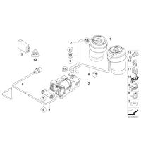 Poduszka powietrzna pneumatic BMW E70 X5 3.0d 3.0si 3.5d 4.8i 30dX 35iX 40dX 50iX 40iX - 37126790078