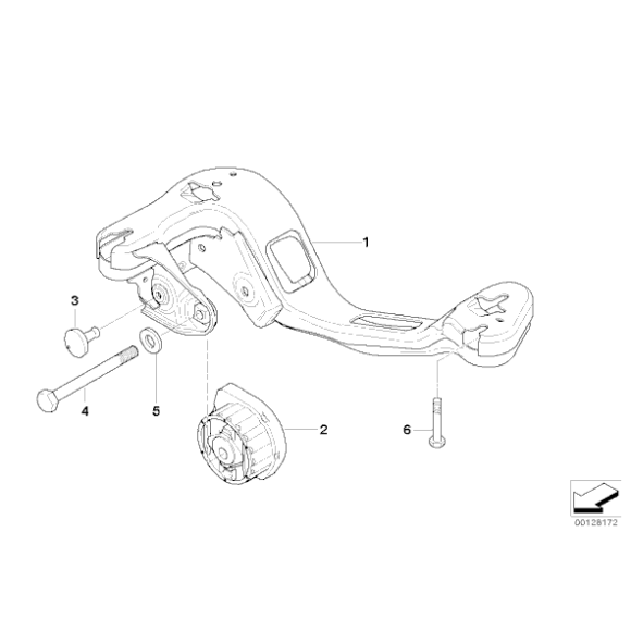 Poduszka skrzyni biegów BMW E83 E83N X3 2,0d M47N2 - 22313421301