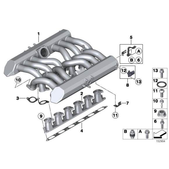 Uszczelka kol. ssącego BMW E65 E66 760i 760iL  - 11611440321