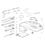 Taśma mocująca skrytkę narzędziową BMW E39 limousine 520d 520i 523i 525d 525i 528i 530i 530d 535i 540i M5 - 71111182775