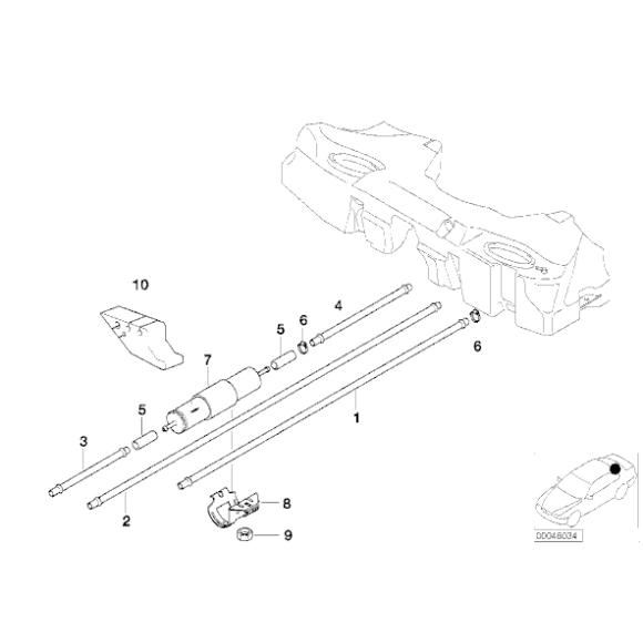 Przewód powrotny paliwa BMW E36 316g 316i 318i 318is 318ti 320i 323i 325i 328i M3 - 16121182865
