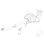 Zaczep mocowanie tłumika BMW E46 318d 320d M47 - 18207786468