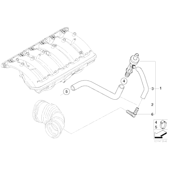 Przewód odmy pompa strumieniowa BMW E46 E39 Z3 520 523 525 530 320 325 330 - 11617545382