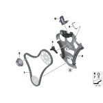 Łańcuch pompy oleju BMW E60 E61 E63 E64 E65 E70 E71 E81 E83 E87 E90 E91 F01 F10 F11 F12 F20 F30 - 11417584079