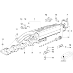 Uszczelka kolektora ssącego BMW E31 E32 E38 750i 750iL 850Ci 850CSi M70 M73 V12 - 11611736656