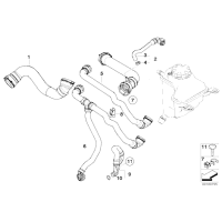 Przewód chłodnicy BMW E84 E82 E90 E91 E93 E88 316d 318d 320d 118d 120d 123d 16d 18d 20d 23d N47 N47N - 17127797258