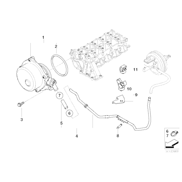 Pompa VACUM podciśnieniowa BMW E46 E53 E60 E65 X3 730d 530d 318d 320d 330d - 11667795142