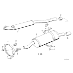 Tłumik środkowy BMW E30 325i 325ix - 18121709372