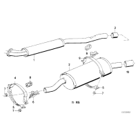 Tłumik środkowy BMW E30 325i 325ix - 18121709372