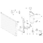 Króciec płynu chłodzącego BMW E53 X5 3,0i 3,0d M54 M57 - 17111438820