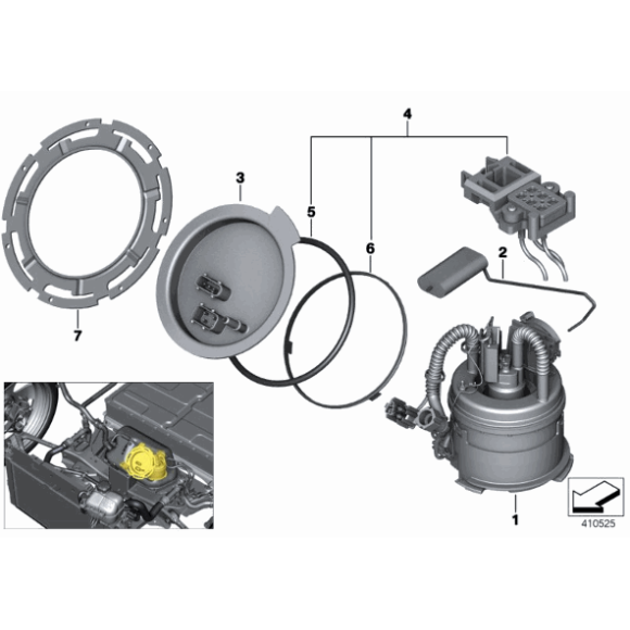 Czujnik ciśnienia i temperatury BMW i3 I01 - 16147426661