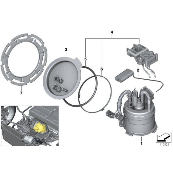 Czujnik ciśnienia i temperatury BMW i3 I01 - 16147426661