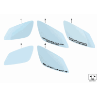 Wkład szkło lusterka lewy BMW F01 F06 F07 F10 F11 F12 F13 - 51167251583