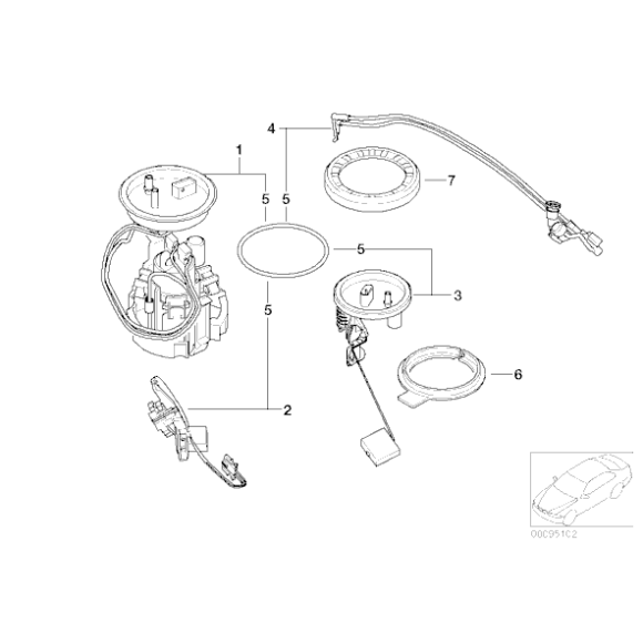 Pompa paliwa BMW E65 E66 730i 735i 740i 745i 750i - 16117271162