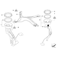 Pompa paliwa prawa BMW E53 X5 3,0i 4,4i 4,6is M54 M62 N62 - 16116755043