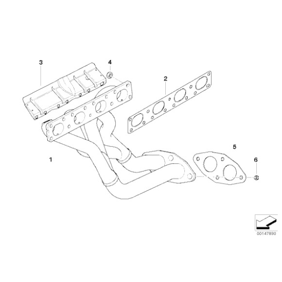 18407506778 Uszczelka kol. wydechowego BMW E46 E83 X3 Z4 316i 318i - 18407506778 - Części oryginalne BMW Łódź | Sklep internetowy BMW