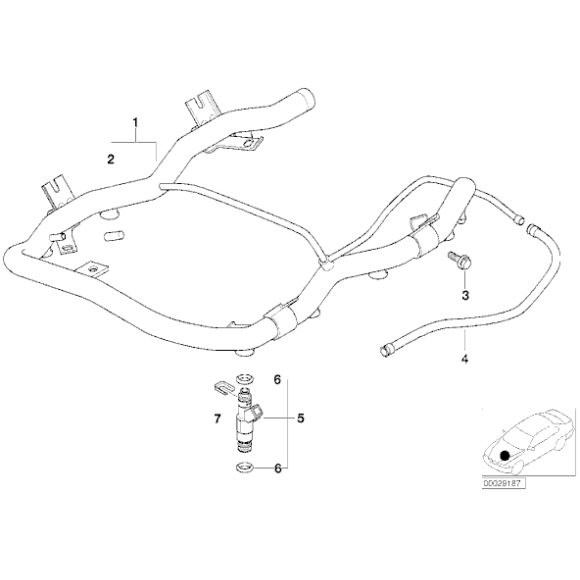 Wtryskiwacz BMW E38 E39 E53 X5 735i 740i 535i 540i 4,4i 4,6is M62 - 13641707843