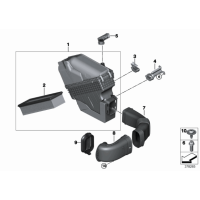 Filtr powietrza BMW F10N F11N F15 F25 F26 X5 X3 X4 18d 20d 25d 518d 520d B47 - 13718570043